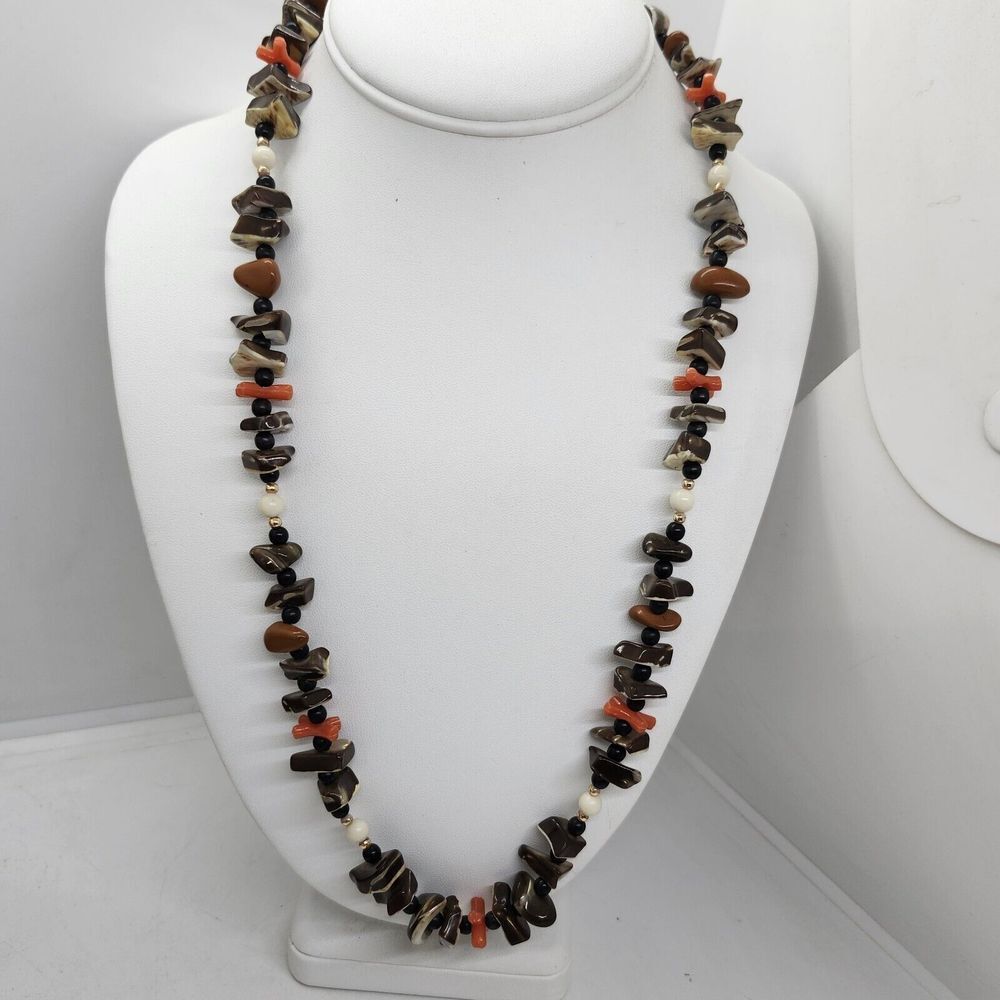 Vintage Stone Bead Necklace